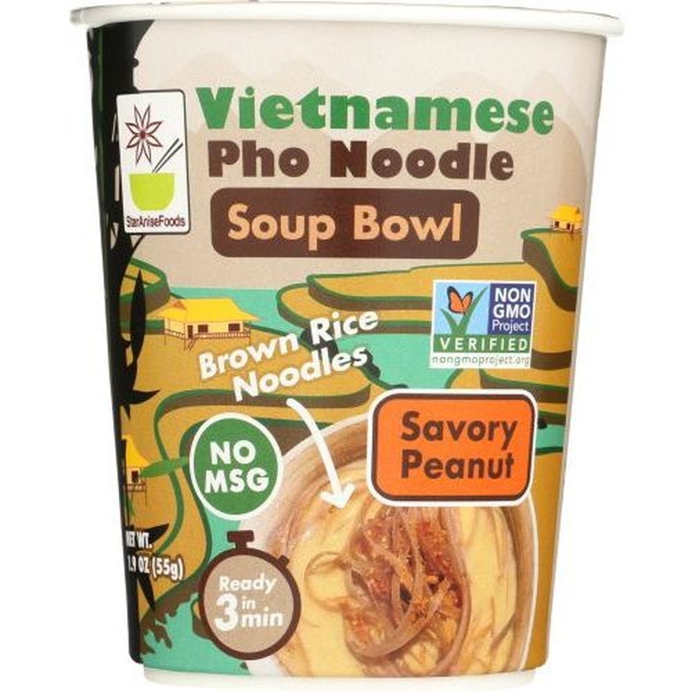 Star Anise Savory Peanut Vietnamese Pho Noodle Soup Bowl, 1.9 Ounce -- 6 per case