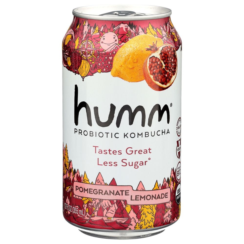 Humm Pomegranate Lemonade Kombucha, 12 Fluid Ounce -- 6 per case