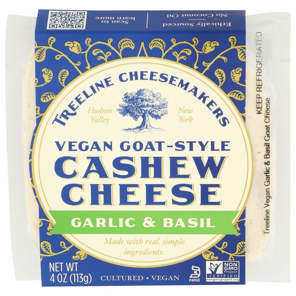 Treeline Garlic Basil Dairy Free Goat Cheese, 4 Ounce -- 6 per case