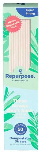 Repurpose Flexible Compostable Straw - 50 count per pack -- 20 packs per case