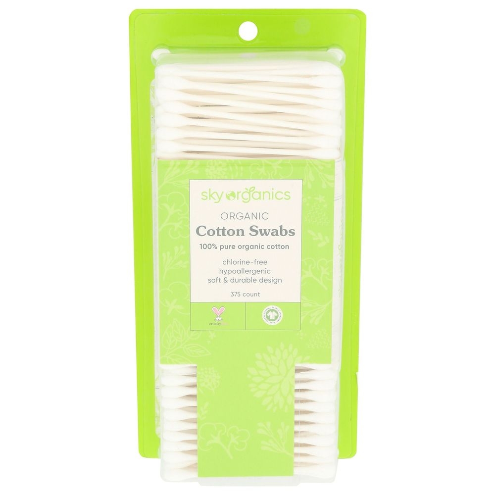 Sky Organics Cotton Swabs, 375 count