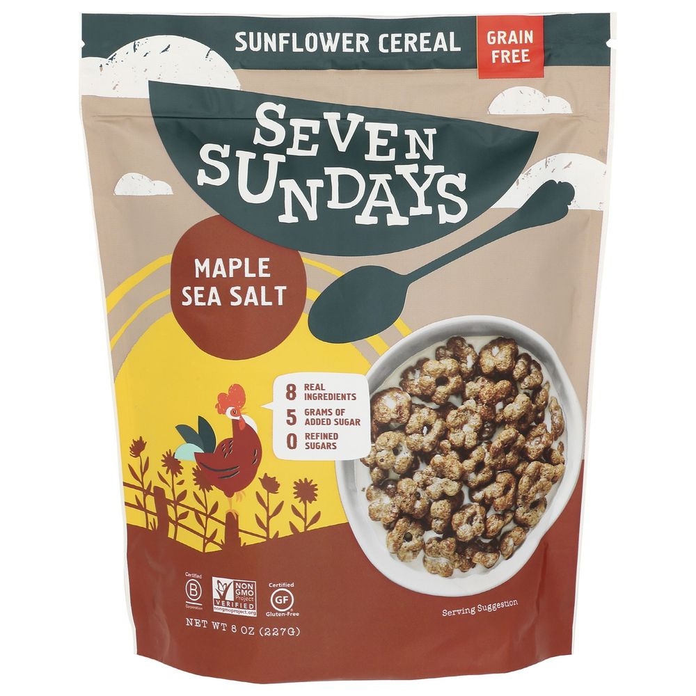 Seven Sundays Maple Sea Salt Grain Free Sunflower Cereal, 8 Ounce -- 6 per case