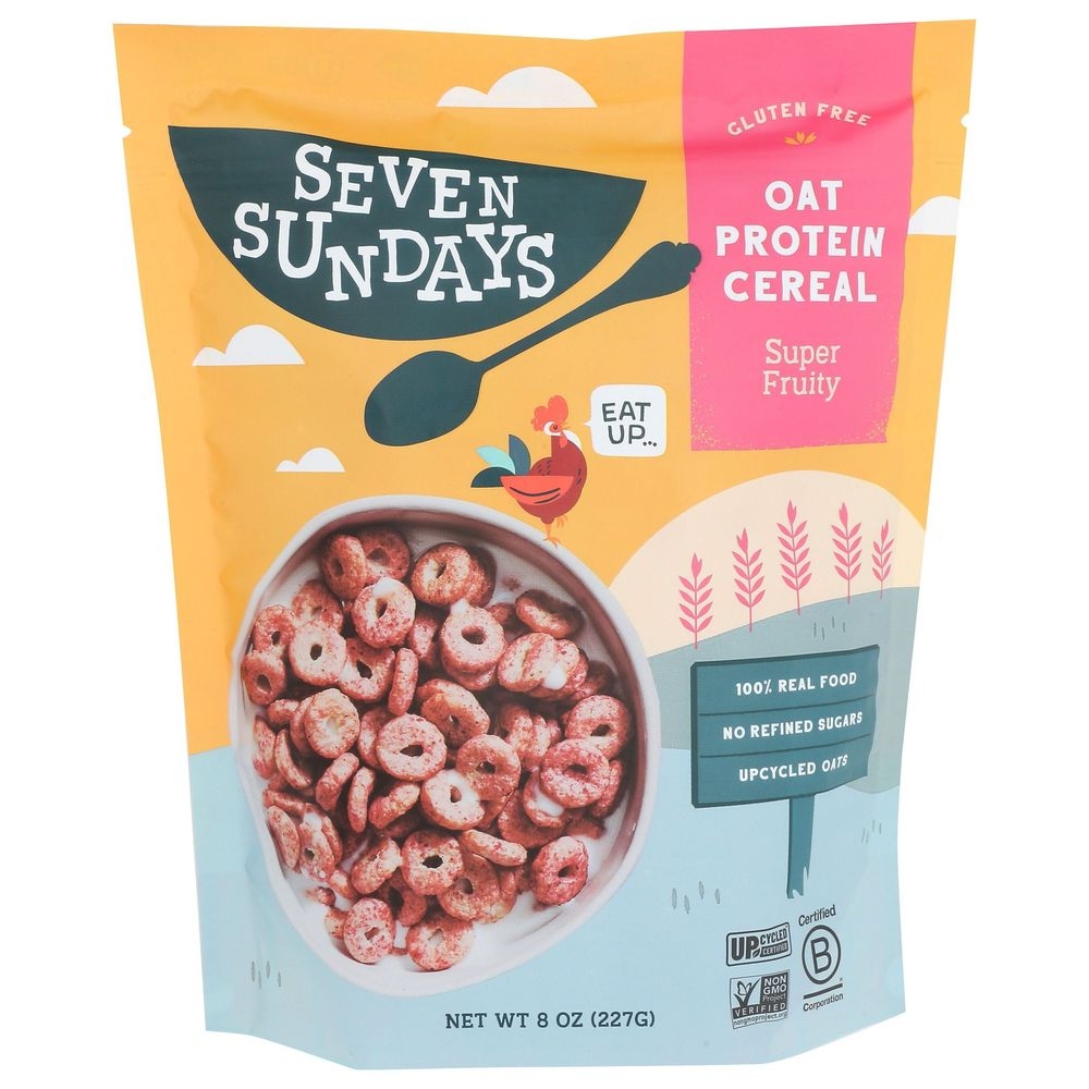Seven Sundays Super Fruity Oat Protein Cereal, 8 Ounce -- 6 per case