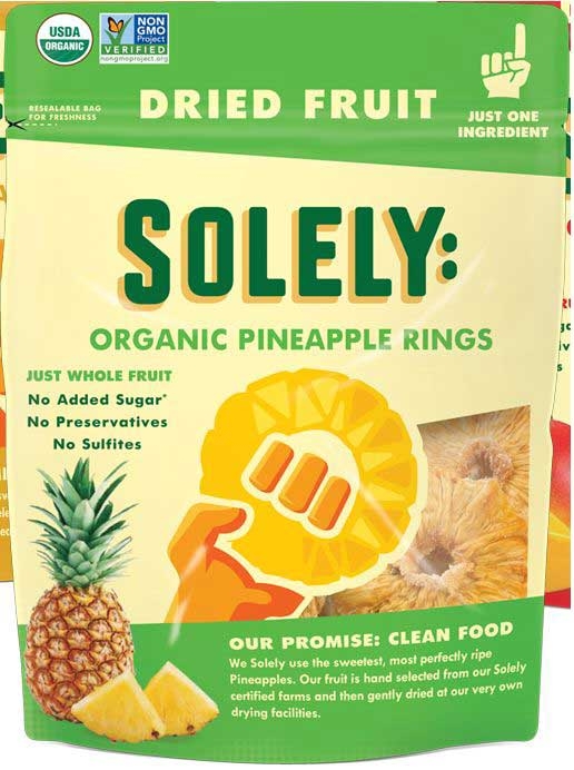 Solely Organic Dried Fruit Pineapple Rings, 5.5 Ounce -- 6 per case