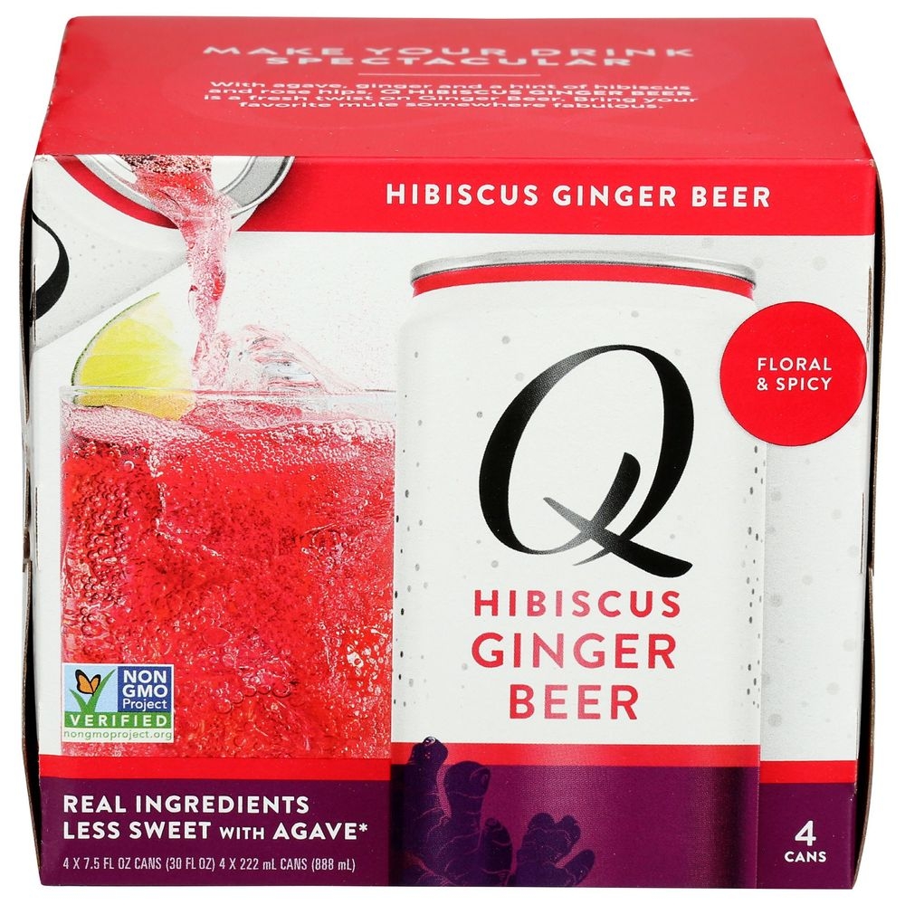 Q Mixers Hibiscus Ginger Beer, 30 Fluid Ounce -- 6 per case