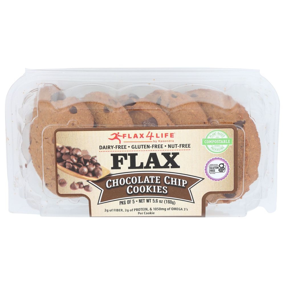 Flax 4 life Chocolate Chip Cookies, 5.6 Ounce -- 8 per case