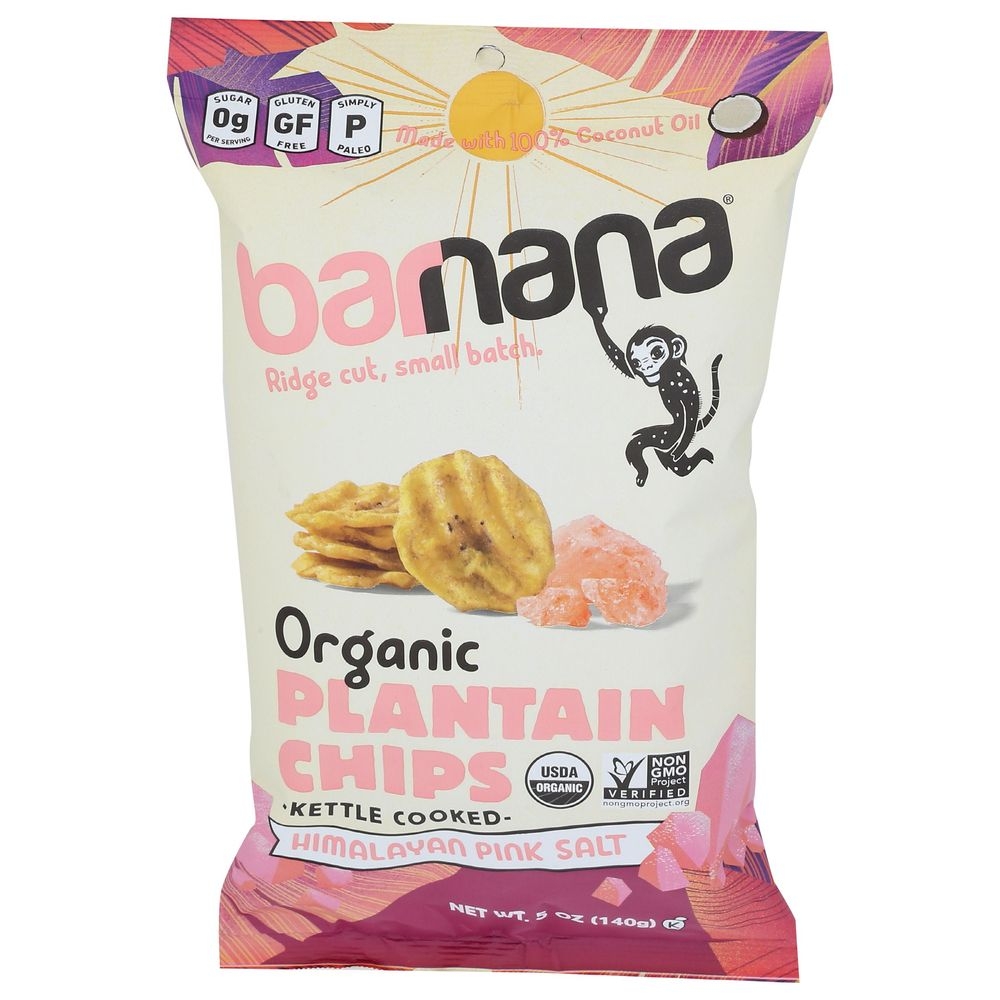 Barnana Organic Himalayan Pink Salt Plantain Chips, 5 Ounce -- 6 per case