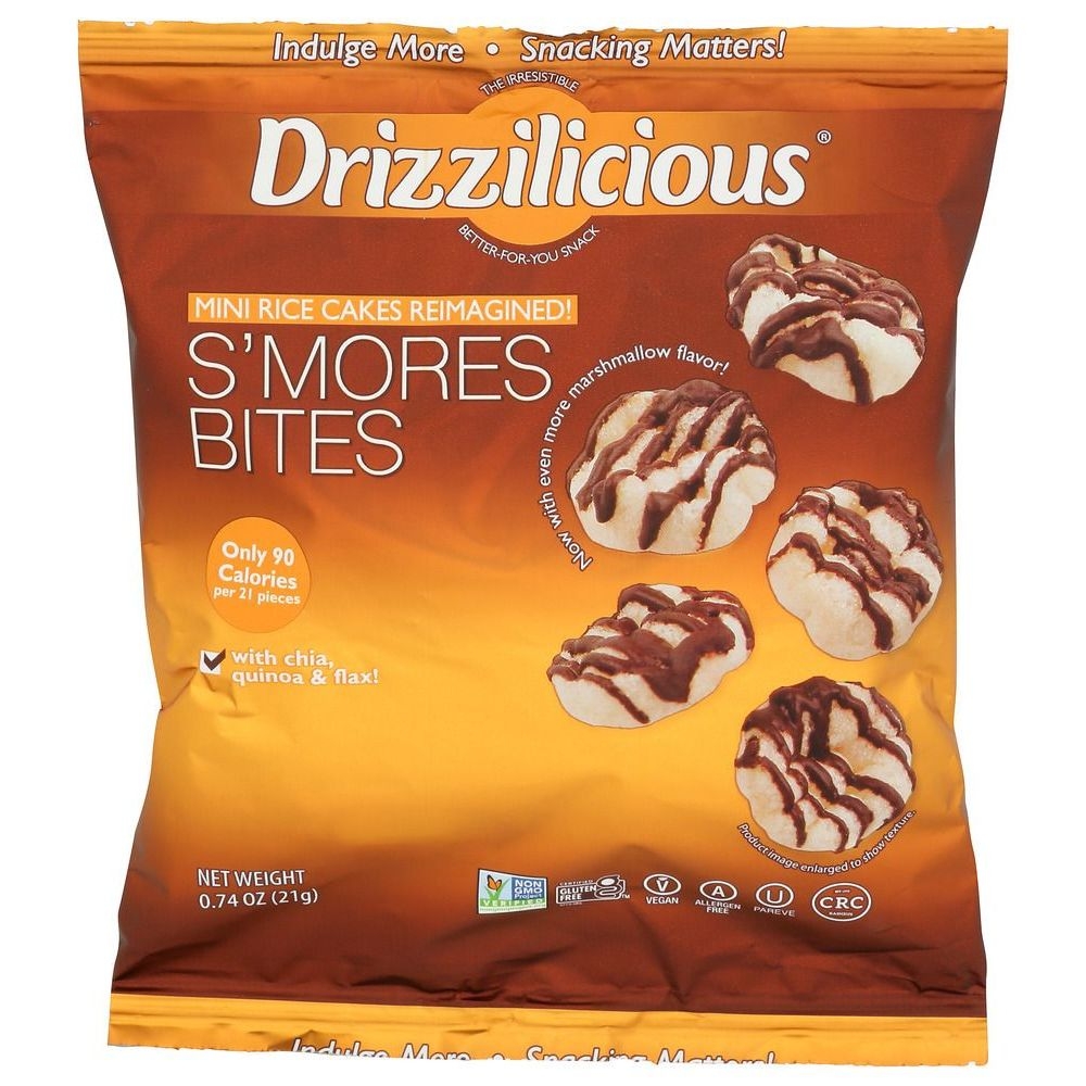 Drizzilicious Mini Smores Bites Rice Cake, 0.74 Ounce -- 80 per case