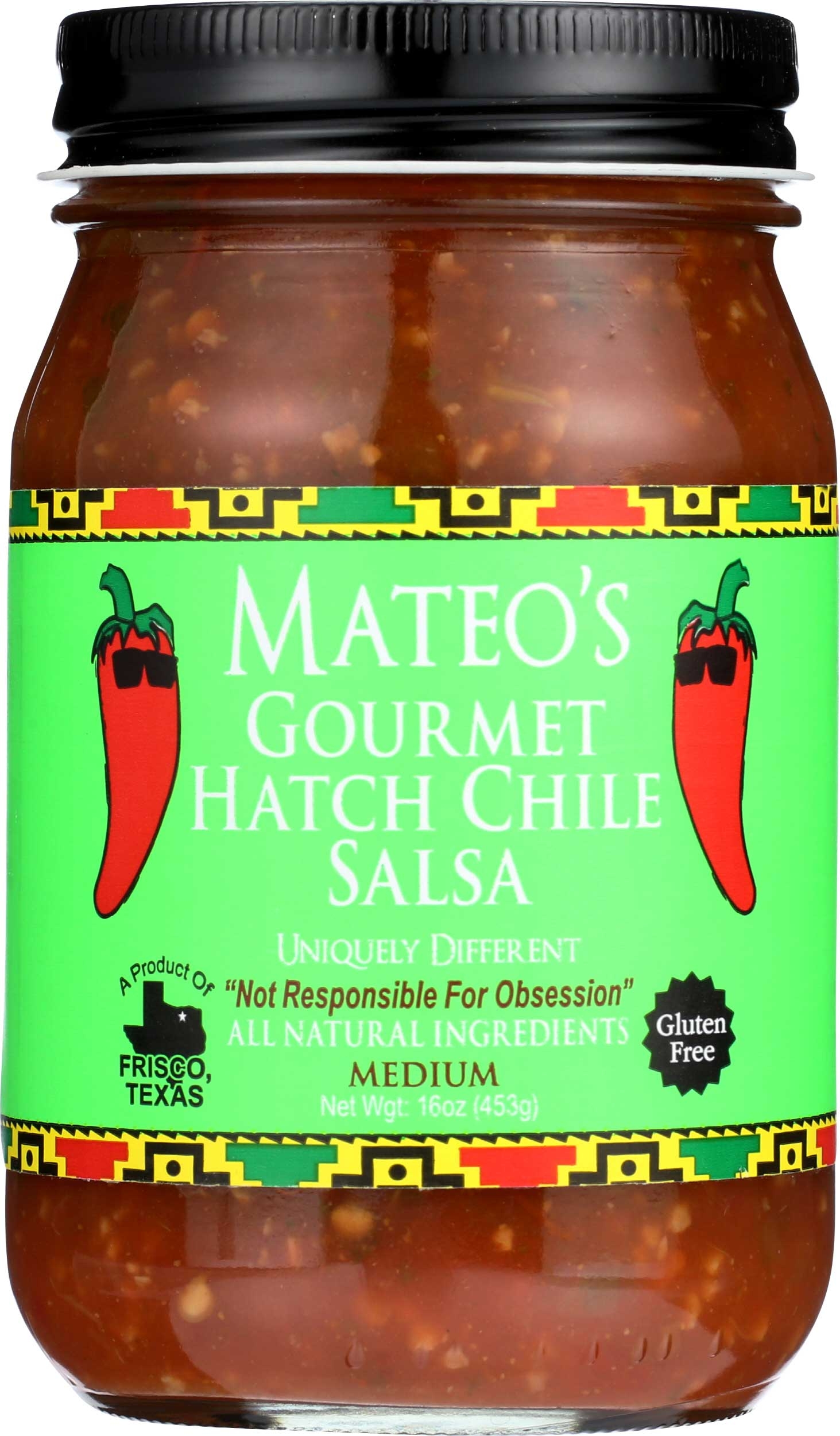Mateo's Gourmet Hatch Chile Salsa, 16 Ounce -- 6 per case