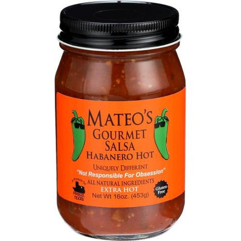 Mateos Gourmet Habanero Hot Salsa, 16 Ounce -- 6 per case