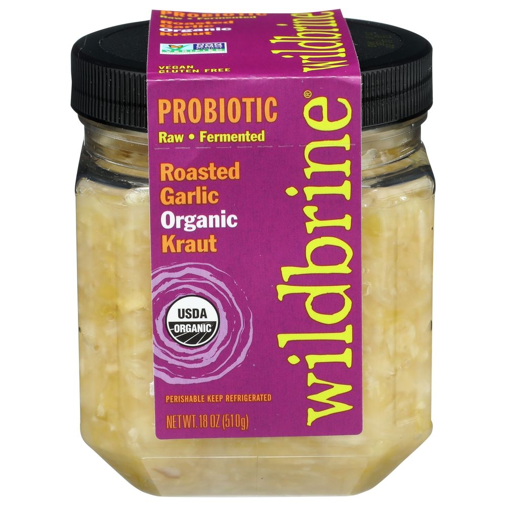 Wildbrine Organic Roasted Garlic Sauerkraut, 18 Ounce -- 6 per case