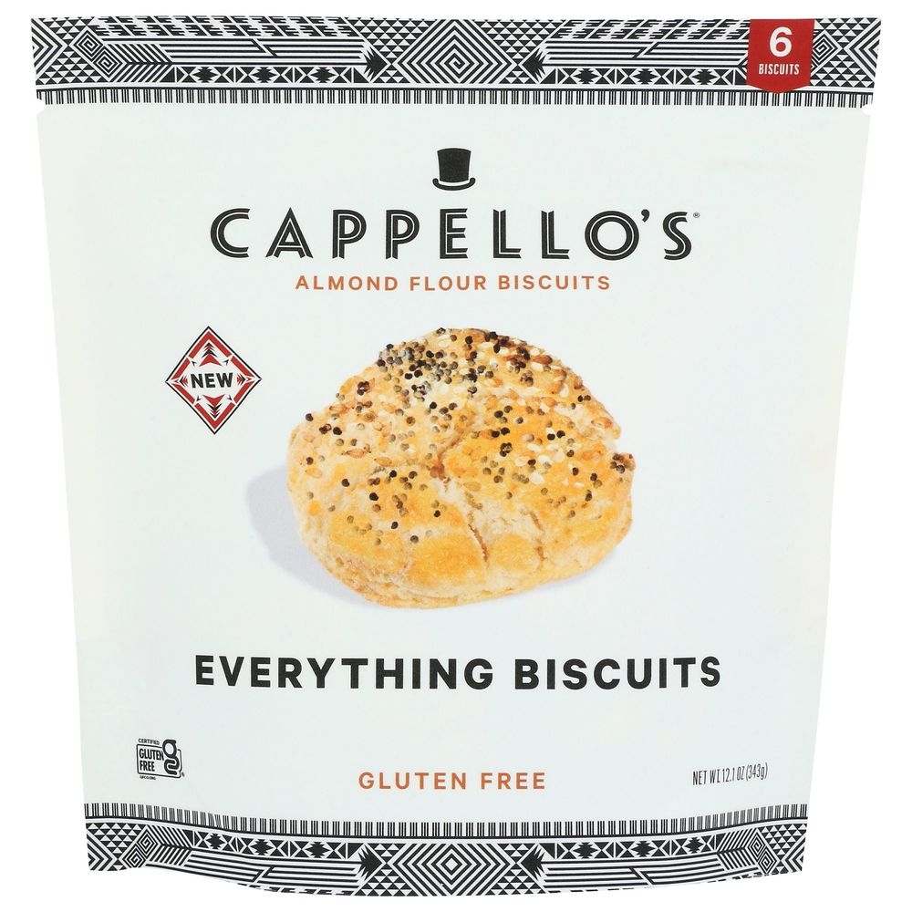 Cappellos Everything Almond Flour Biscuits, 12.1 Ounce -- 6 per case