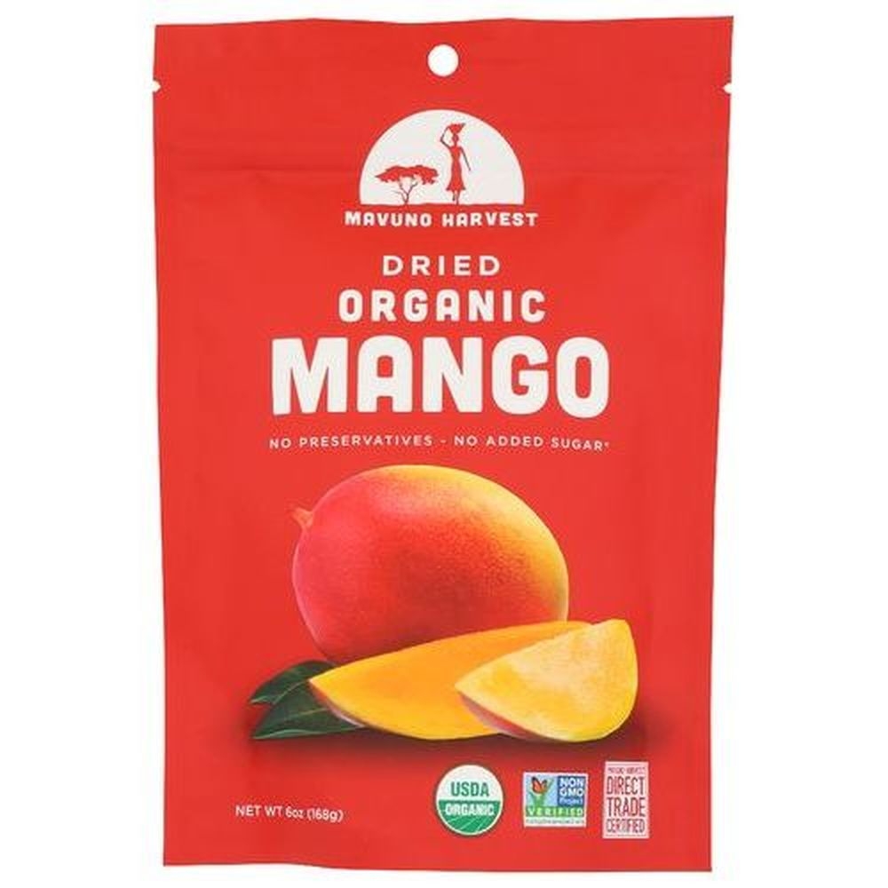 Mavuno Harvest Organic No Added Sugar Dried Mango Fruit, 6 Ounce -- 6 per case