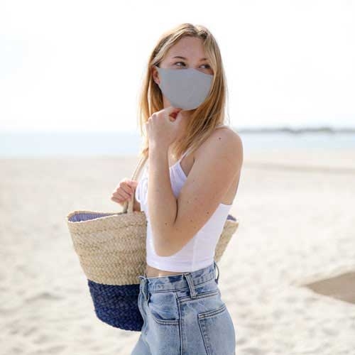 Safe Plus Face Large Gray Face Protective Mask, 7 x 6.5 inch