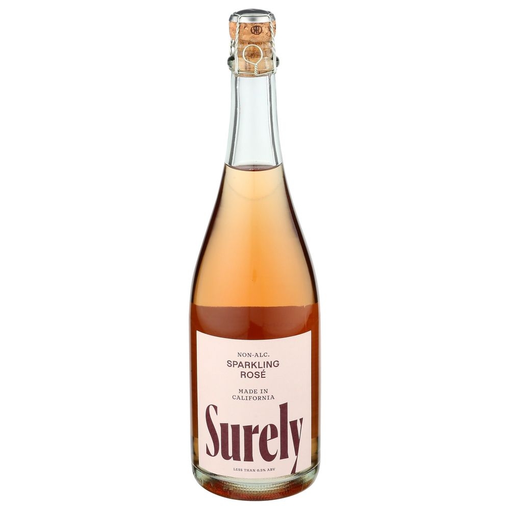 Surely Wine Non Alcoholic Sparkling Rose, 750 Milliliter -- 12 per case