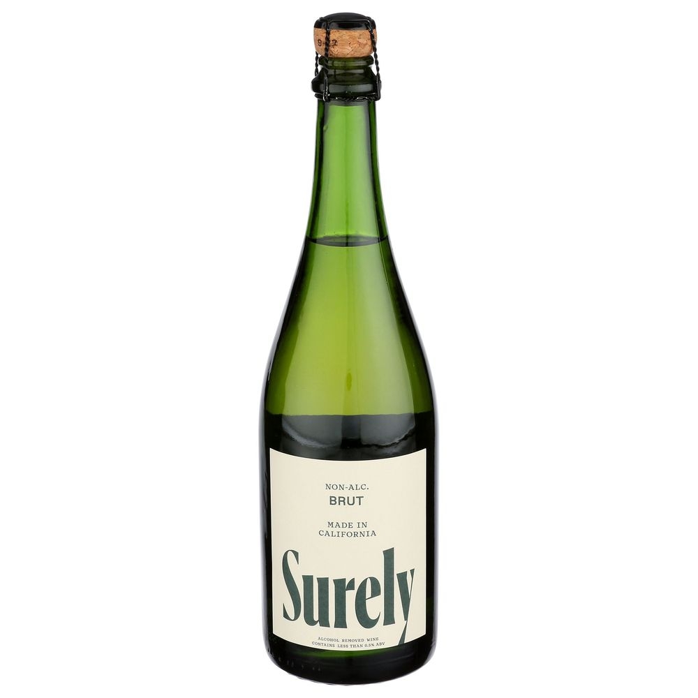 Surely Non Alcoholic Sparkling Brut, 750 Milliliter -- 12 per case