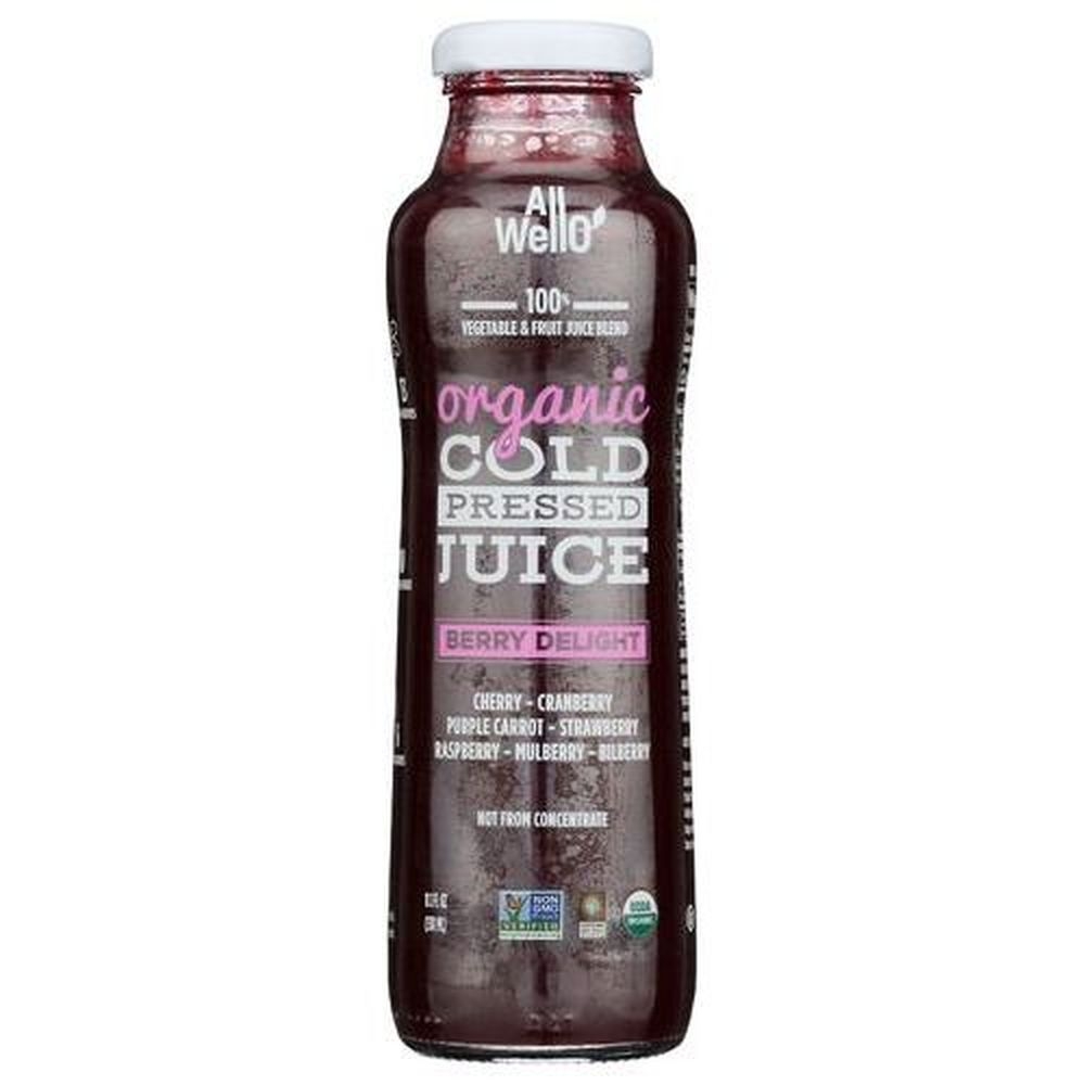 Allwello Organic Berry Delight Juice, 11.1 Fluid Ounce -- 12 per case