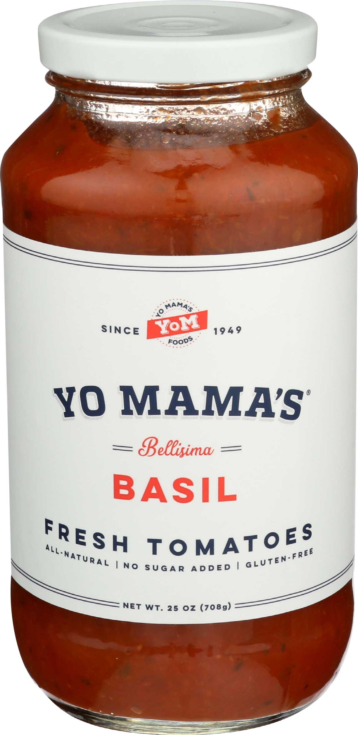 Yo Mama's Tomato Basil Sauce, 25 Ounce -- 6 per case