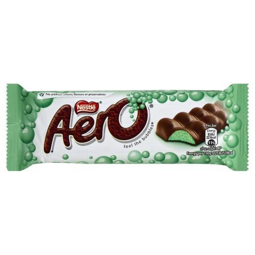 Aero Peppermint Chocolate Bar, 1.26 Ounce -- 12 per case