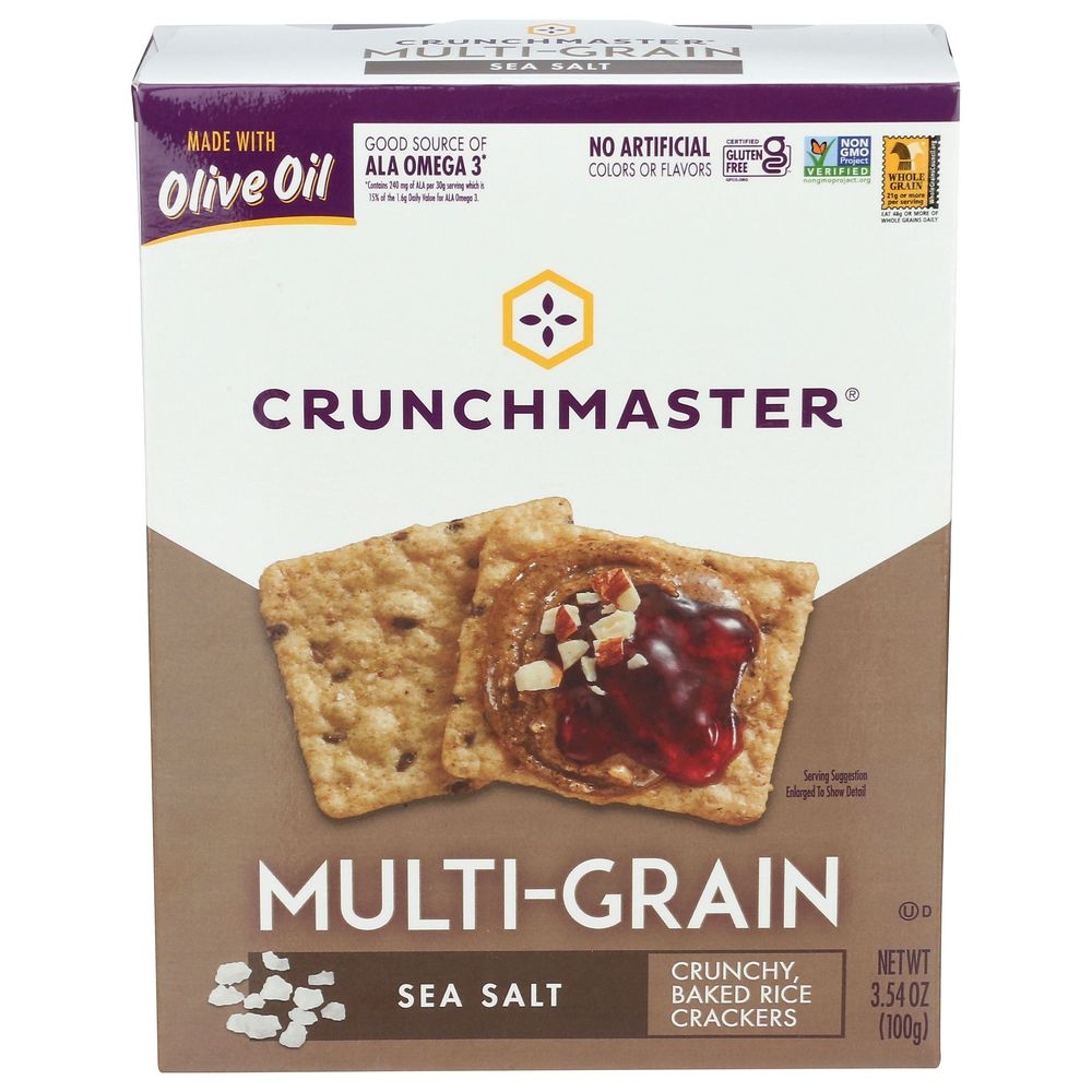 Crunchmaster Sea Salt Multigrain Cracker, 3.54 Ounce -- 6 per case