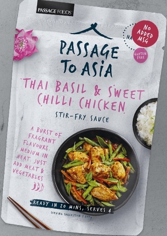 Passage Foods Thai Basil and Sweet Chili Stir Fry Simmer Sauce, 7 Ounce -- 8 per case