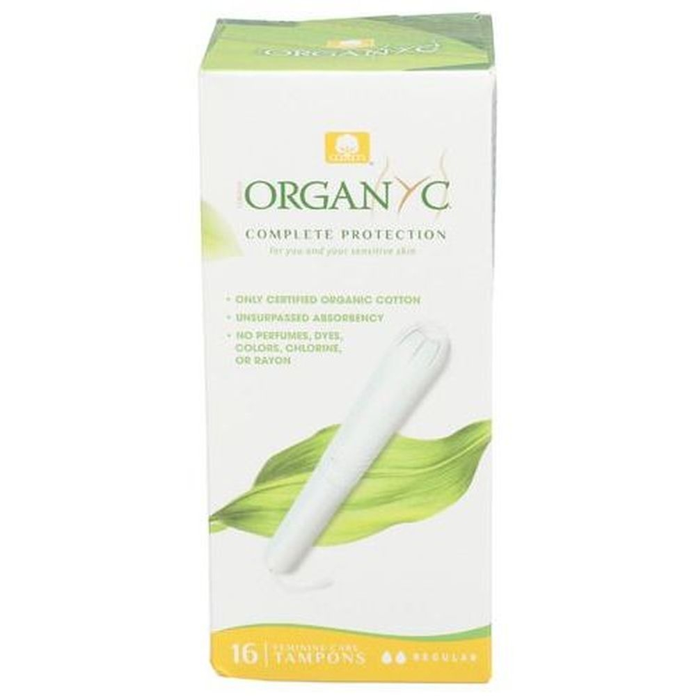Organyc Cardboard Applicator Regular Tampon, 16 count -- 6 per case