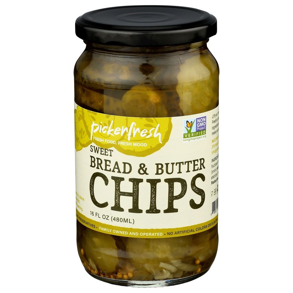 Pickerfresh Sweet Bread and Butter Pickle Chips, 16 Ounce -- 6 per case