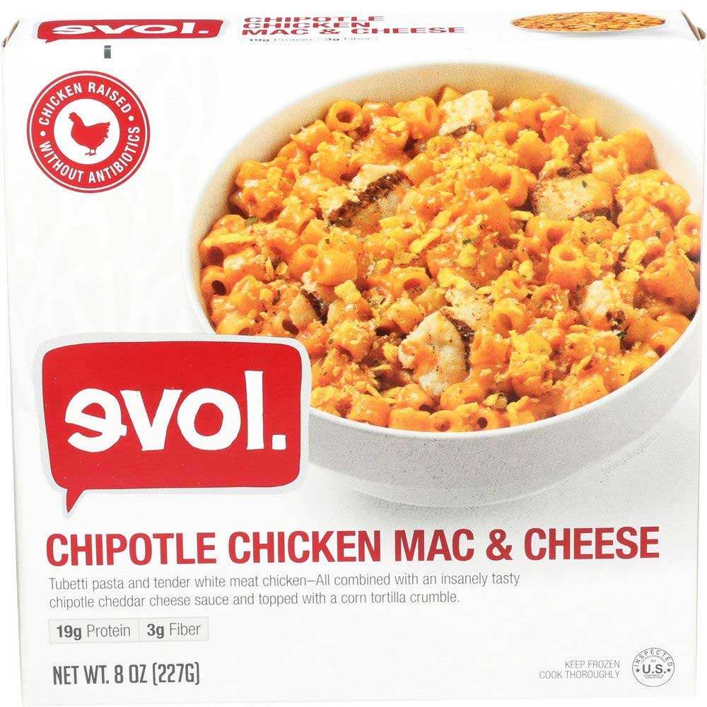 Evol Chipotle Chicken Mac and Cheese Pasta Bowl, 8 Ounce -- 8 per case