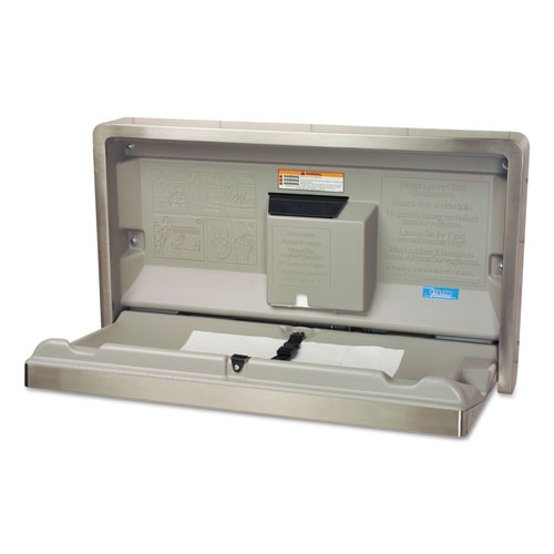 Koala Kare Stainless Steel/Beige Horizontal Baby Changing Station, 35.25 x 20 inch