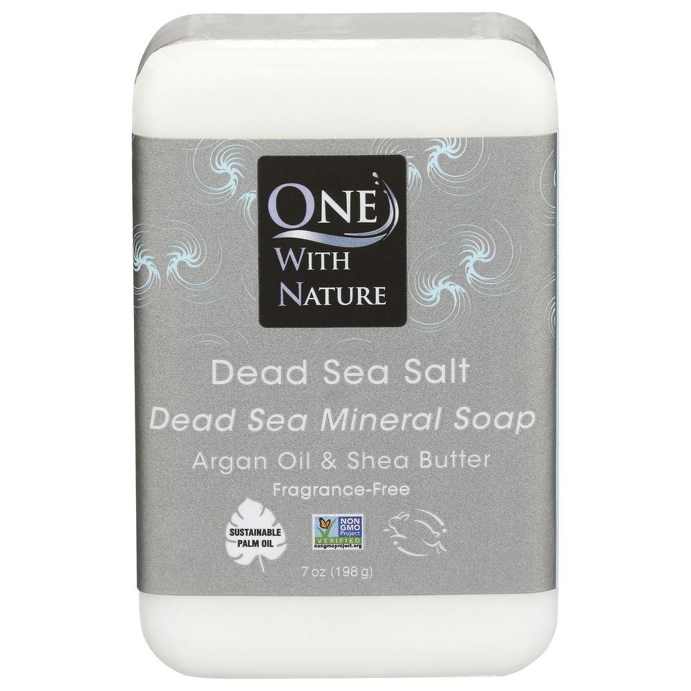 One With Nature Dead Sea Salt Soap Bar, 7 Ounce