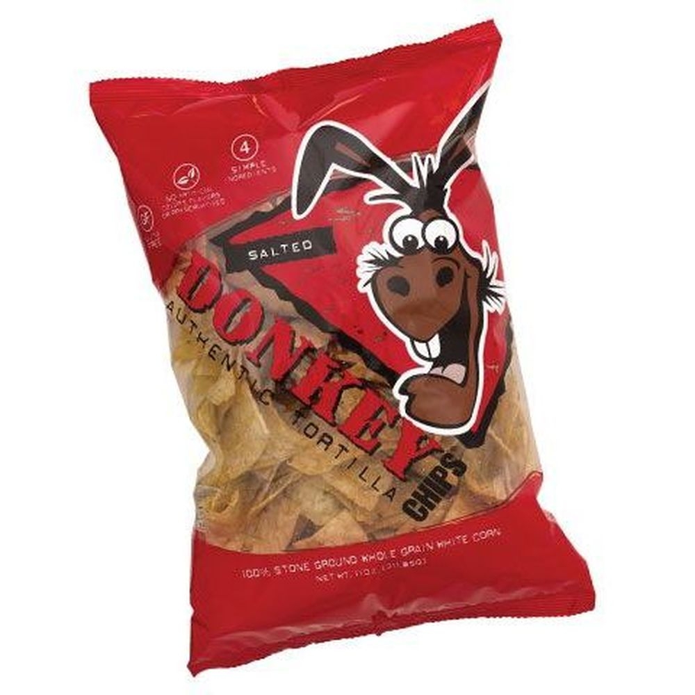 Donkey Chips Salted Tortilla Chips, 11 Ounce -- 12 per case