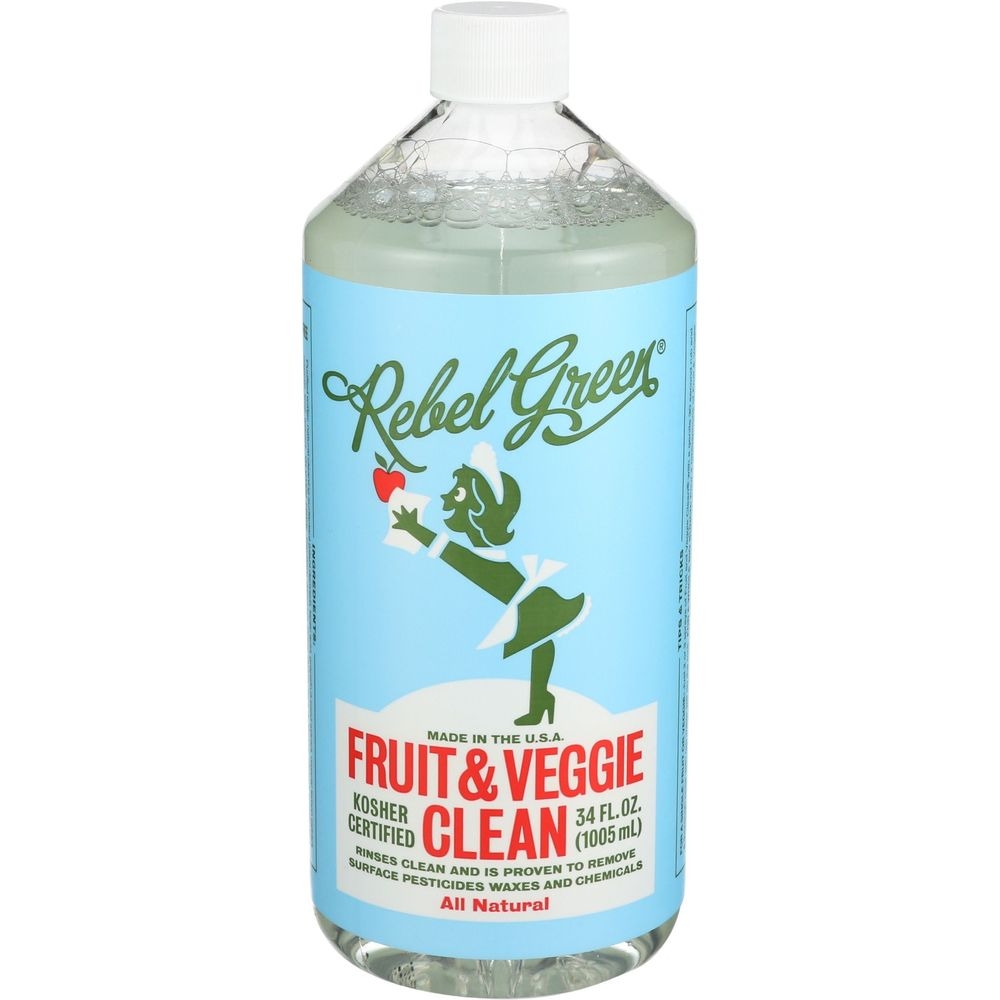 Rebel Green Fruit and Veggie Cleaner, 34 Ounce Refill -- 12 per case