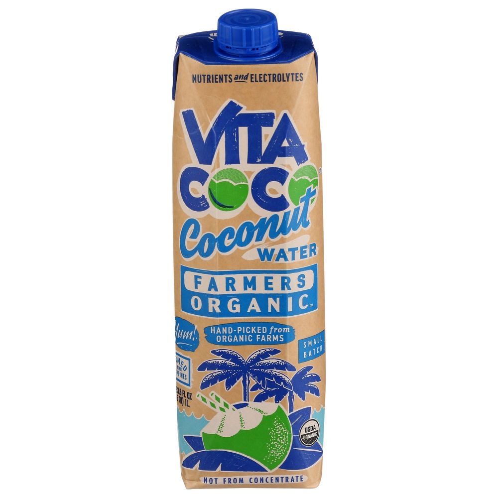 Vita Coco Farmers Organic Coconut Water, 33.8 Fluid Ounce -- 12 per case
