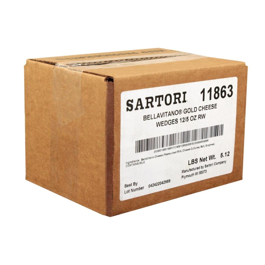 Sartori Reserve BellaVitano Gold Cheese Wedge, 5 Ounce -- 12 per case.