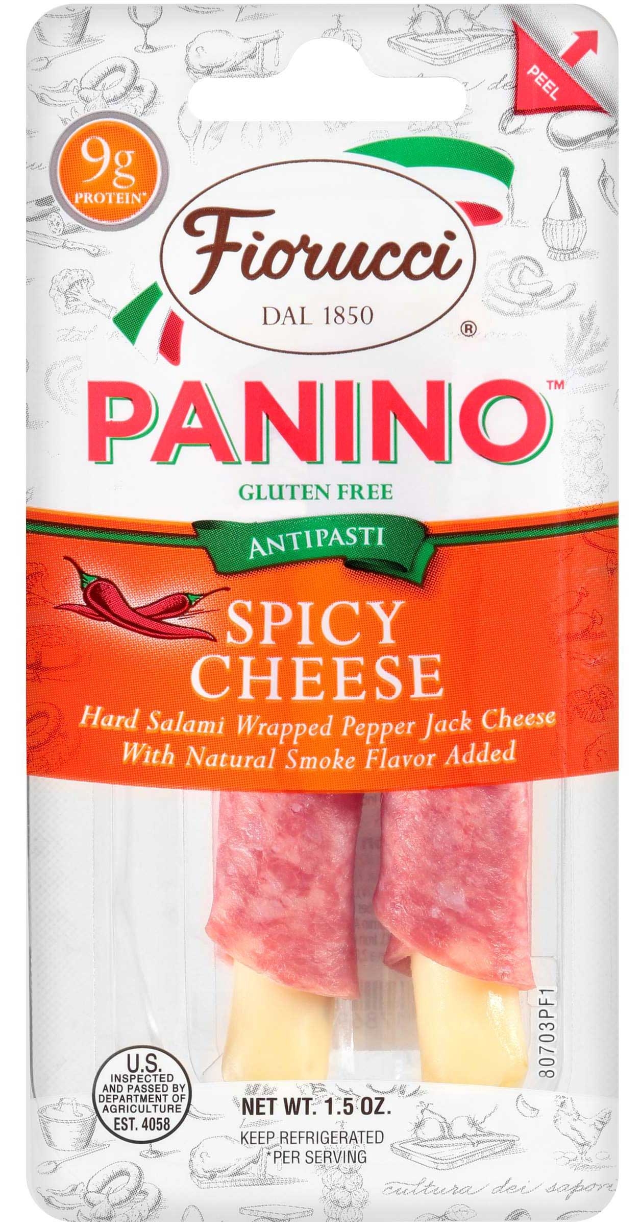 Fiorucci Hard Salami and Pepper Jack Panino, 1.5 Ounce -- 16 per case