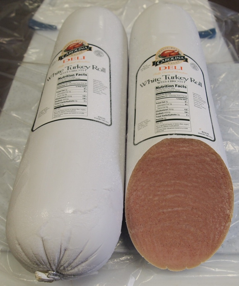Carolina Deli White Turkey Roll, 10 Pound -- 2 per case.