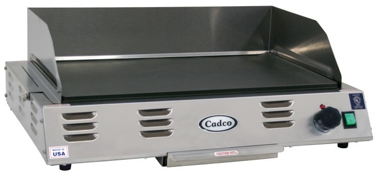 Cadco Medium-Duty 220 Volt Stainless Countertop Griddle, 24 1/2 x 9 1/4 x 17 1/2 inch