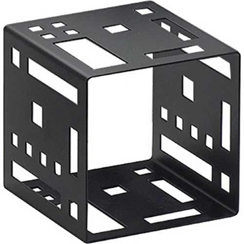Cal-Mil Black Squared Metal Cube Riser, 5 x 5 x 5 inch