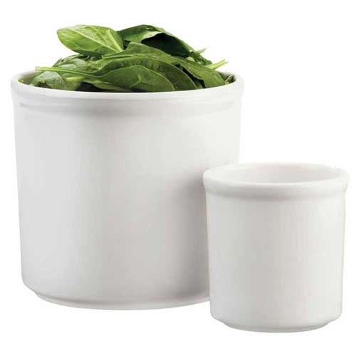 Cal-Mil White 32 Ounce Round Melamine Condiment Jar, 5 inch Dia x 5.5 inch Height -- 4 per case