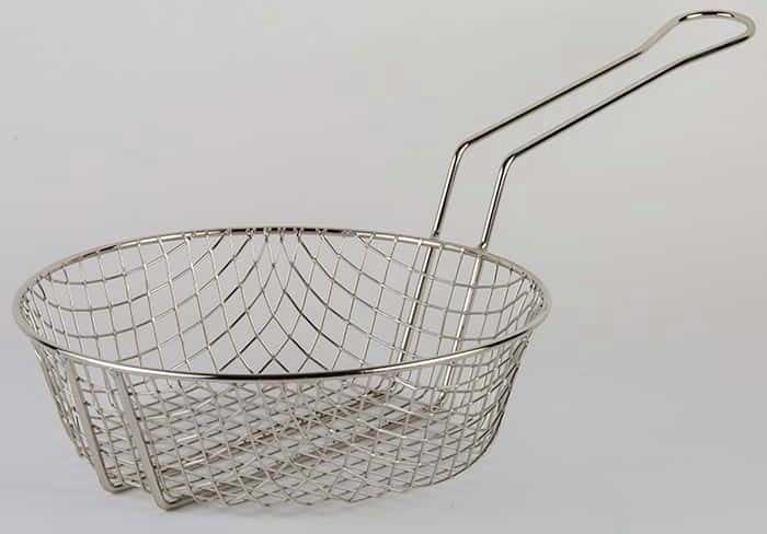 American Metalcraft Round Tinned Steel Coarse Mesh Culinary Basket, 10 inch Dia