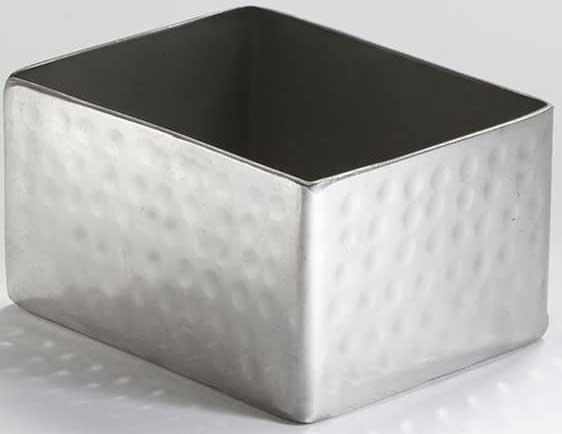 American Metalcraft Stainless Steel Hammered Sugar Packet Holder, 3 1/4 x 1 3/4 x 2 3/4 inch