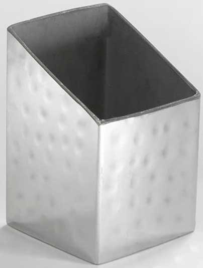 American Metalcraft Stainless Steel Hammered Finish Square Sugar Packet Holder, 2 x 2 x 2 3/4 inch