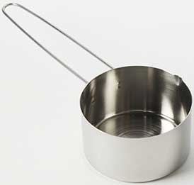 American Metalcraft Stainless Steel 1 1/4 Cup Measuring Cup with 6 inch Handle
