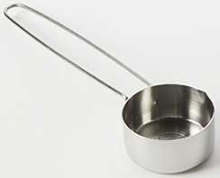 American Metalcraft Stainless Steel 1/3 Cup Measuring Cup with 6 inch Handle