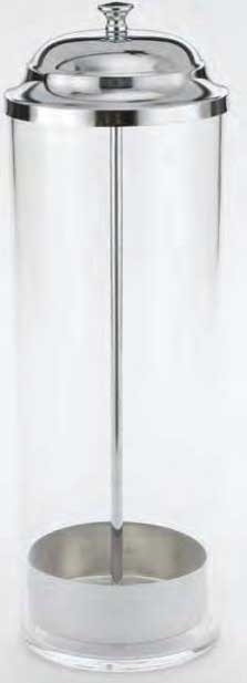 American Metalcraft Clear Straw Dispenser, 3 1/2 x 10 3/4 inch