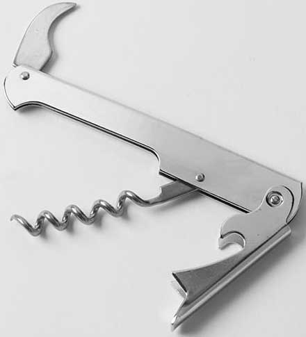 American Metalcraft Waiters Corkscrews with Curved Knife