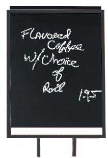 Aarco Optional Double Sided Black Acrylic Write-On Board, 22 x 28 inch