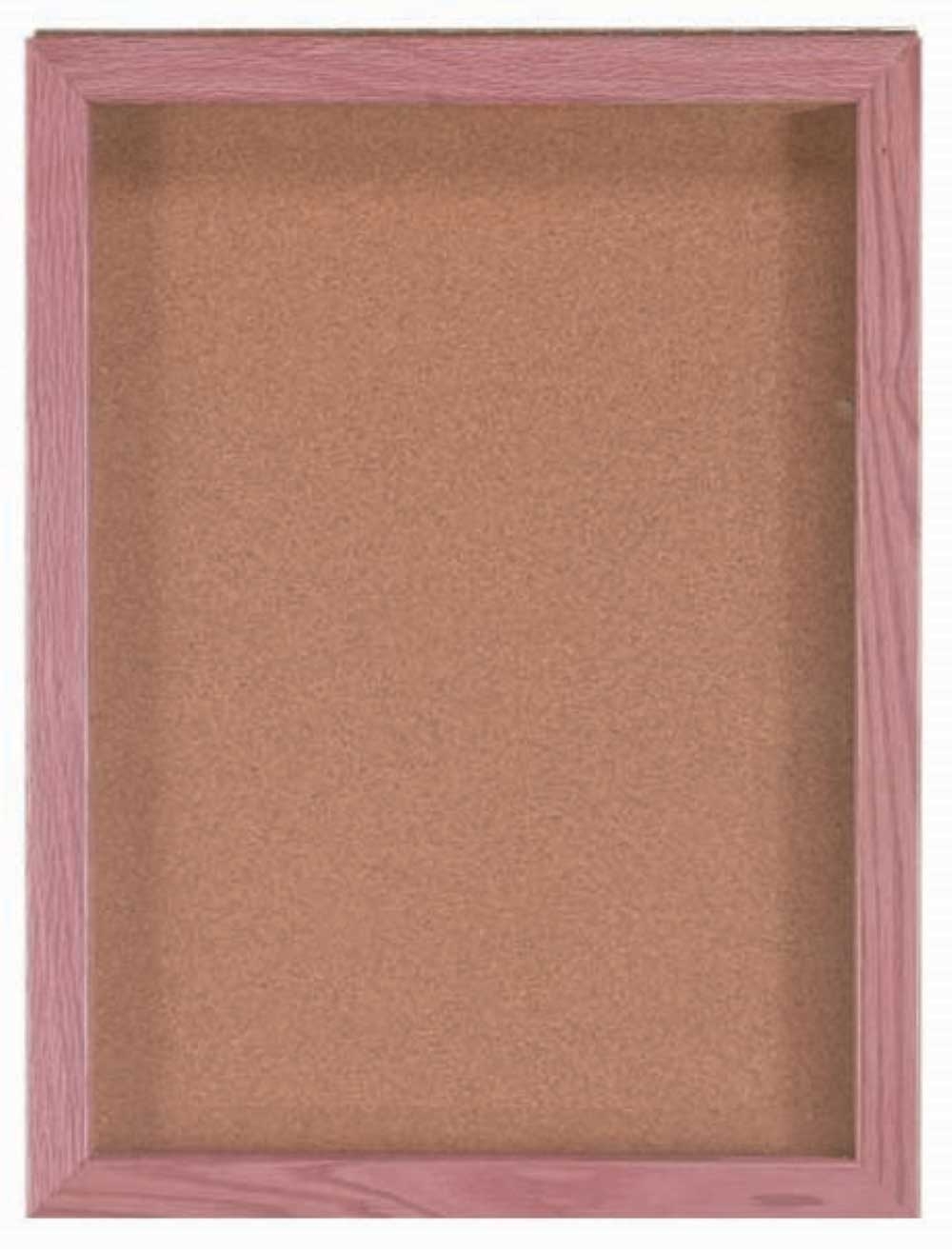 Aarco Red Oak with Cherry Stain Souvenir and Memorabilia Display Case, 24 x 18 inch