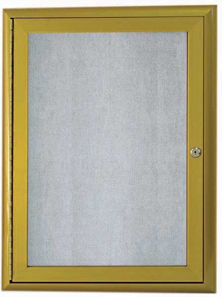 Aarco Indoor/Outdoor Waterfall Series Antique Brass Enclosed Bulletin Board, 24 x 18 inch