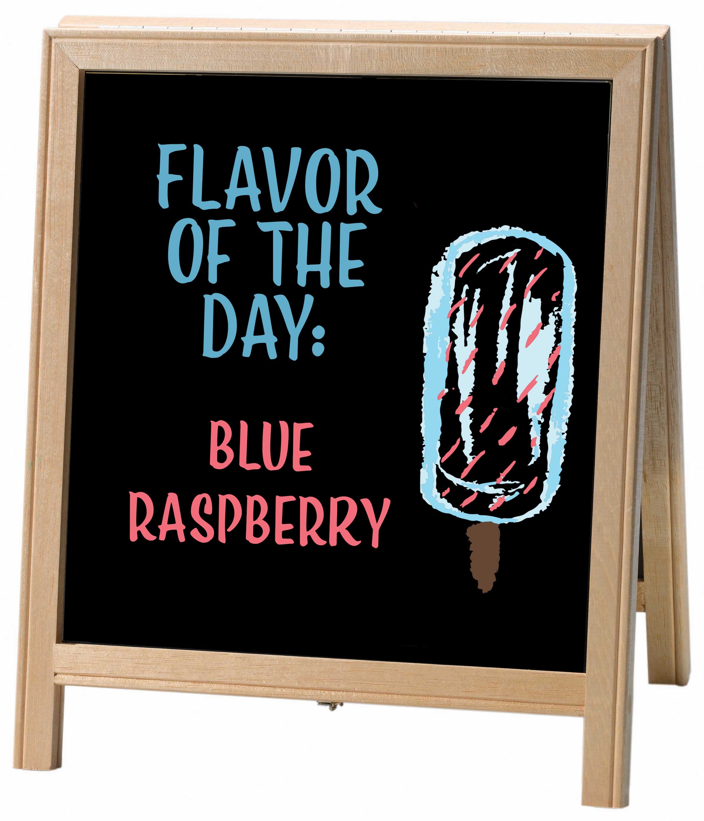 Aarco Solid Oak Wood Table Top A Frame Black Markerboard, 14 x 12 inch